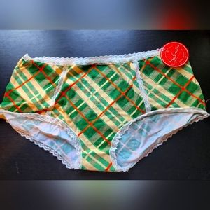 Splendies Green Plaid Panties, 3X, NWT